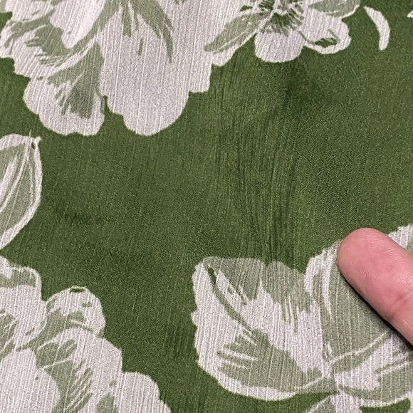 Patrons of Peace Maxi Dress Womens M Green White Floral Empire Waist Long Sleeve - Picture 10 of 10